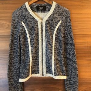 Business casual long sleeve sweater blazer